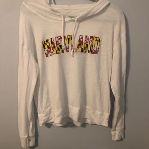 WHITE MARYLAND LIGHTWEIGHT SWEATSHIRT MEDIUM